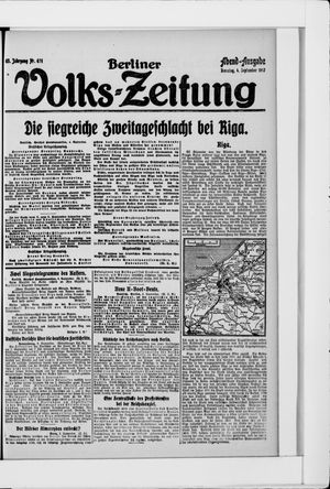 Berliner Volkszeitung vom 04.09.1917