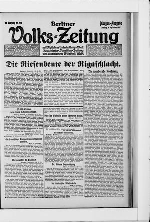 Berliner Volkszeitung vom 09.09.1917