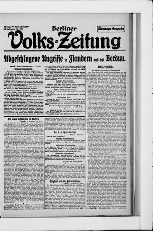 Berliner Volkszeitung vom 10.09.1917