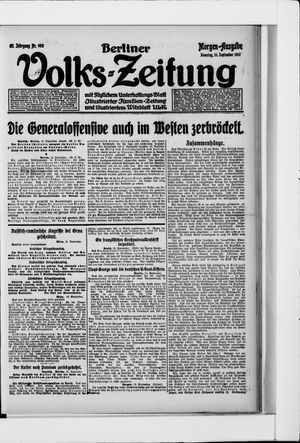 Berliner Volkszeitung vom 11.09.1917
