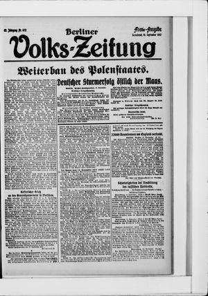 Berliner Volkszeitung vom 15.09.1917