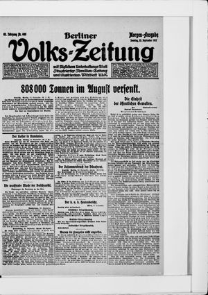 Berliner Volkszeitung vom 23.09.1917