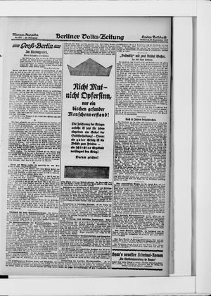Berliner Volkszeitung vom 26.09.1917
