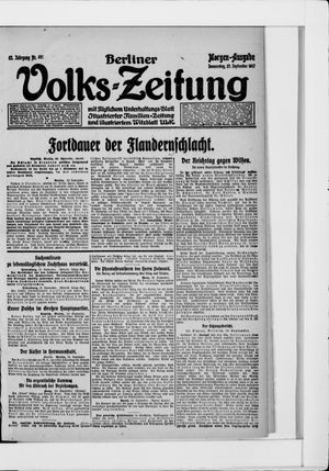 Berliner Volkszeitung vom 27.09.1917