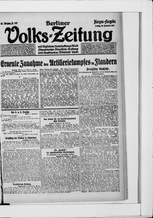 Berliner Volkszeitung on Sep 28, 1917