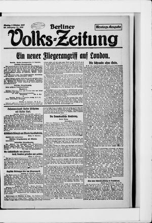 Berliner Volkszeitung vom 01.10.1917