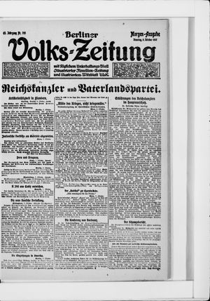 Berliner Volkszeitung vom 09.10.1917