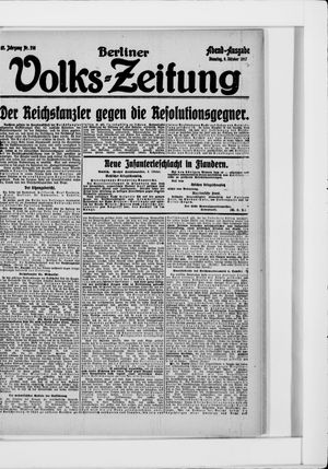 Berliner Volkszeitung on Oct 9, 1917