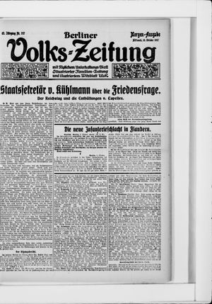 Berliner Volkszeitung on Oct 10, 1917