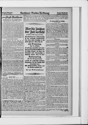 Berliner Volkszeitung vom 14.10.1917