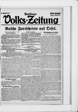 Berliner Volkszeitung vom 15.10.1917