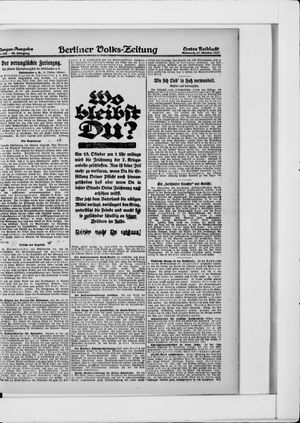 Berliner Volkszeitung vom 17.10.1917