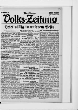 Berliner Volkszeitung on Oct 17, 1917