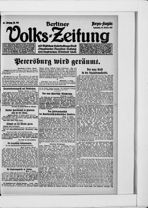 Berliner Volkszeitung vom 20.10.1917