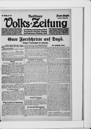 Berliner Volkszeitung on Oct 21, 1917