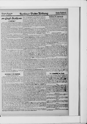 Berliner Volkszeitung on Oct 21, 1917