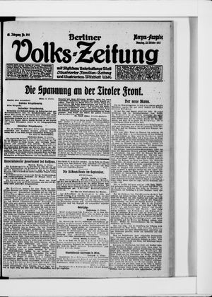 Berliner Volkszeitung vom 23.10.1917