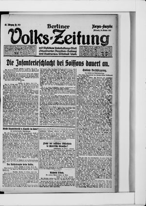 Berliner Volkszeitung vom 24.10.1917