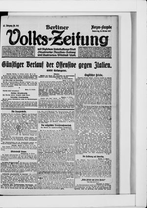 Berliner Volkszeitung vom 25.10.1917
