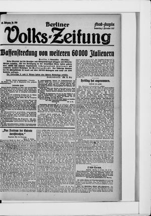 Berliner Volkszeitung vom 01.11.1917