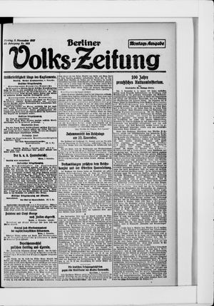 Berliner Volkszeitung vom 05.11.1917