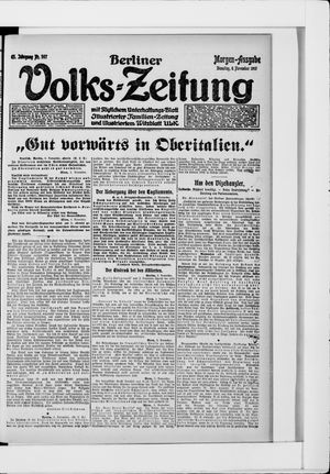 Berliner Volkszeitung vom 06.11.1917