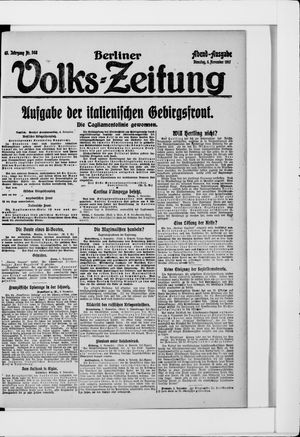 Berliner Volkszeitung vom 06.11.1917