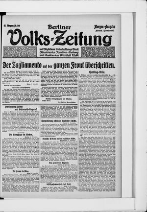 Berliner Volkszeitung vom 07.11.1917