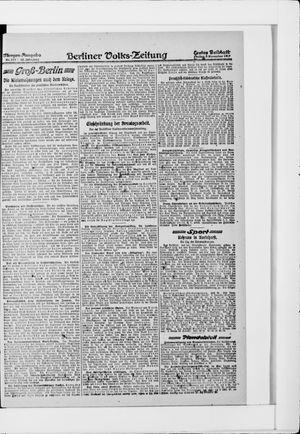 Berliner Volkszeitung on Nov 9, 1917