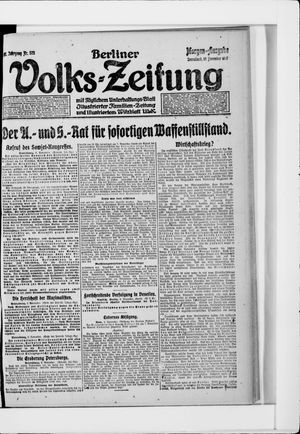 Berliner Volkszeitung vom 10.11.1917