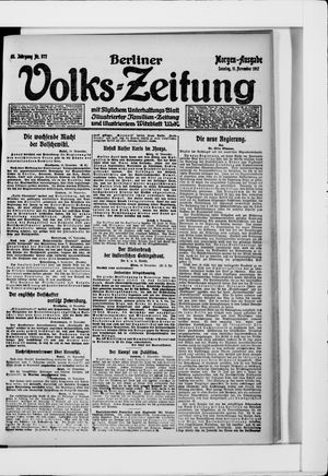Berliner Volkszeitung vom 11.11.1917