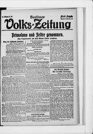 Berliner Volkszeitung on Nov 14, 1917