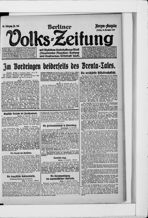 Berliner Volkszeitung vom 16.11.1917