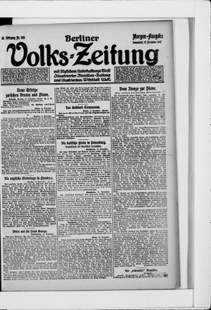 Berliner Volkszeitung vom 17.11.1917