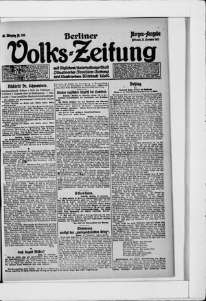 Berliner Volkszeitung vom 21.11.1917