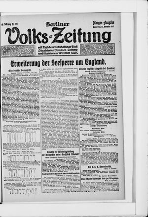 Berliner Volkszeitung vom 22.11.1917