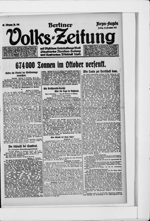 Berliner Volkszeitung vom 23.11.1917