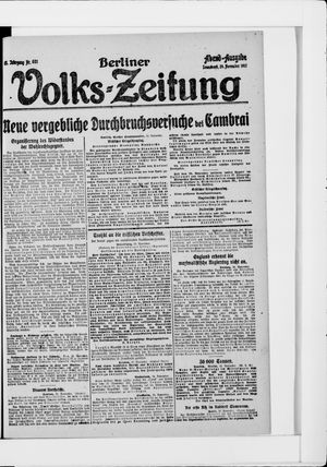 Berliner Volkszeitung on Nov 24, 1917