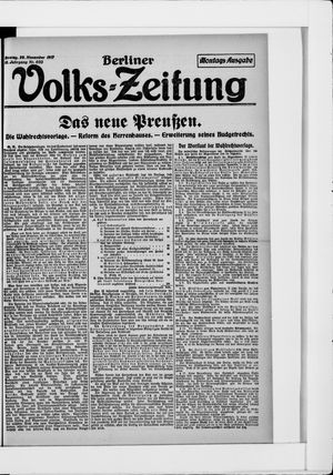 Berliner Volkszeitung vom 26.11.1917
