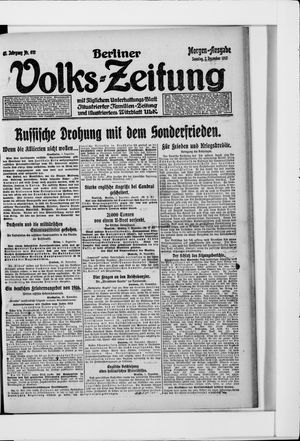 Berliner Volkszeitung vom 02.12.1917
