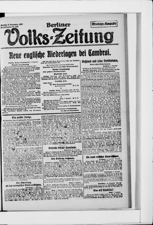 Berliner Volkszeitung vom 03.12.1917