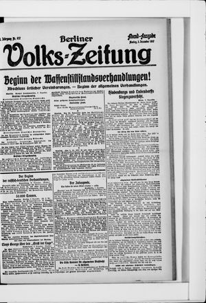 Berliner Volkszeitung vom 03.12.1917
