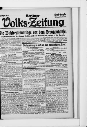 Berliner Volkszeitung vom 05.12.1917