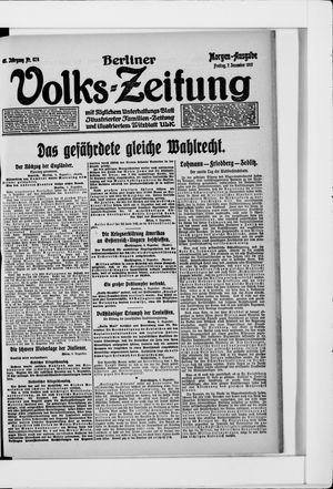 Berliner Volkszeitung vom 07.12.1917