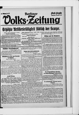 Berliner Volkszeitung vom 08.12.1917