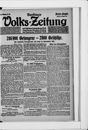 Berliner Volkszeitung vom 09.12.1917