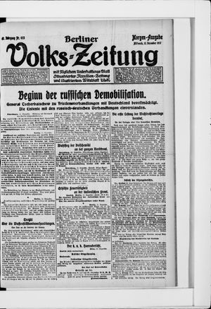 Berliner Volkszeitung vom 12.12.1917