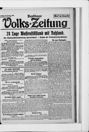 Berliner Volkszeitung vom 17.12.1917