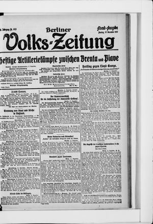 Berliner Volkszeitung vom 17.12.1917