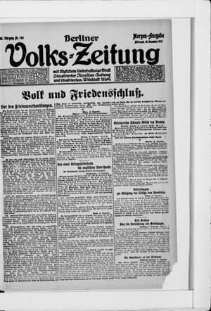 Berliner Volkszeitung on Dec 19, 1917